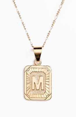 Bracha Initial Pendant Necklace in Gold-M