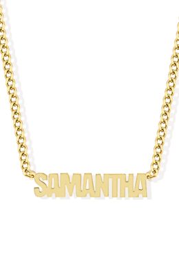 Argento Vivo Sterling Silver Argento Vivo Personalized Block Letter Necklace in Gold