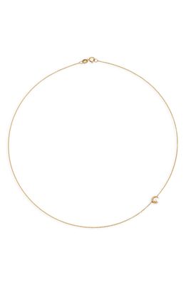 Lizzie Mandler Fine Jewelry Diamond Crescent Offset Necklace in Yellow Gold