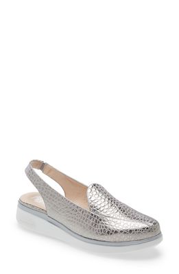 Wonders A-9720 Slingback Loafer in Silver
