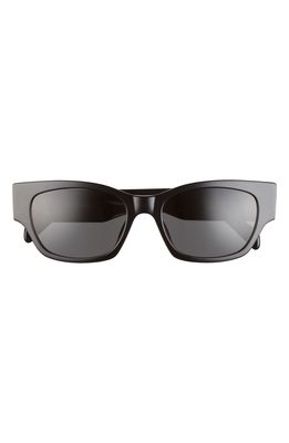 CELINE 54mm Cat Eye Sunglasses in Shiny Black /Smoke