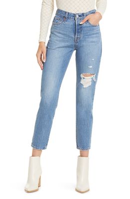 levi's Wedgie Icon Ripped High Waist Ankle Slim Jeans in Athens Asleep