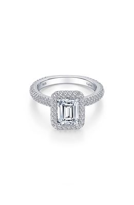 Lafonn Simulated Diamond Halo Ring in Silver
