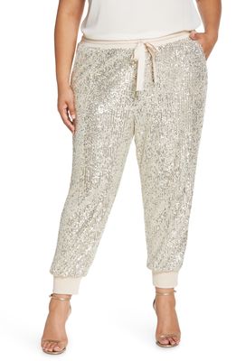1.STATE Sequin Joggers in Champagne