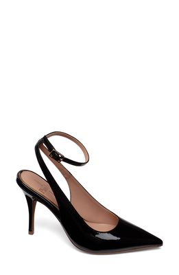 Linea Paolo Ankle Strap Pointed Toe Pump in Black