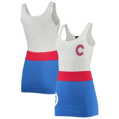 Women's Refried Apparel Heather Gray Chicago Cubs Sustainable Tri-Blend Tank Top