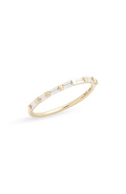 Jennie Kwon Designs Half Eternity Diamond Baguette Ring in Yellow Gold/Diamond