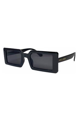 Fifth & Ninth Berlin 63mm Rectangle Sunglasses in Black/Black