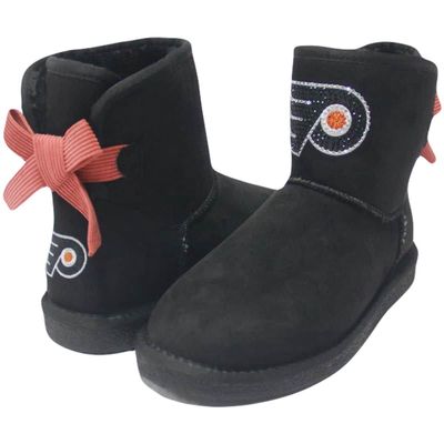 Women's Cuce Philadelphia Flyers Low Team Ribbon Boots in Black