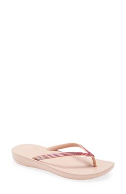 FitFlop iQushion Ombre Sparkle Flip Flop in Beige