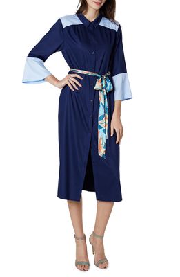 Emilia George Michelle Maternity/Nursing Dress in Blue