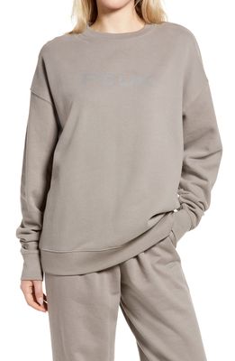 FCUK Women's Oversize Graphic Sweatshirt in Cloud Grey