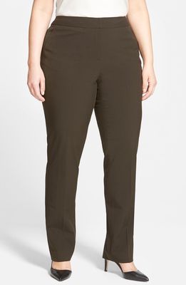 Sejour 'Ela' Modern Fit Pants in Brown Chocolate