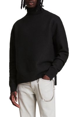 AllSaints Madden Merino Wool Turtleneck Sweater in Black