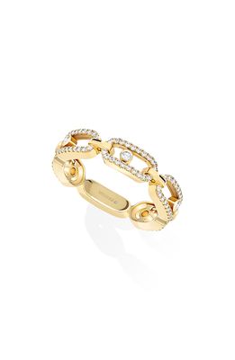 Messika Move Uno Diamond Link Ring in Yellow Gold