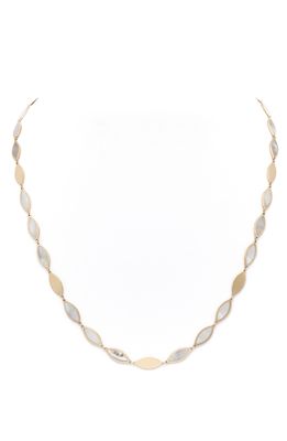Stephanie Windsor Mother-of-Pearl Marquise Necklace in 14K Yellow Gold