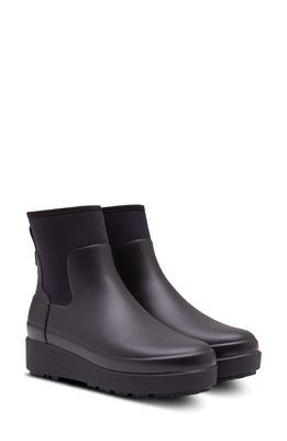 Hunter Original Refined Creeper Chelsea Boot in Black