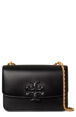 Tory Burch Small Eleanor Convertible Leather Shoulder Bag in Black