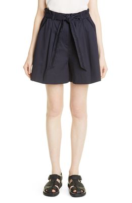 Merlette Duinen Embroidered Tie Front Shorts in Navy
