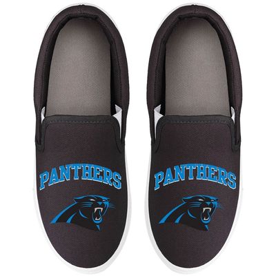 Women's FOCO Carolina Panthers Big Logo Slip-On Sneakers in Blue