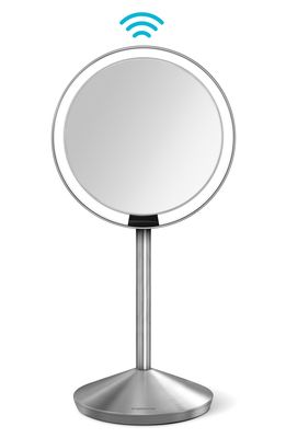 simplehuman 5-Inch Mini Countertop Sensor Makeup Mirror in Silver