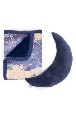 Oilo Cuddle Blanket & Indigo Moon Dream Pillow Set in Midnight Sky