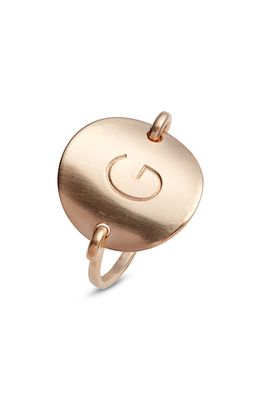 Nashelle Coin Initial Ring in Gold G