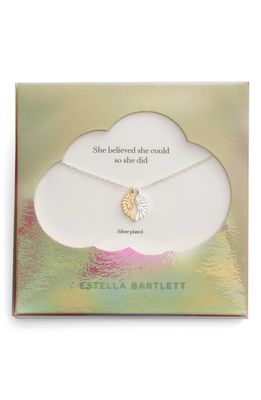 Estella Bartlett She Believed She Could Wings Necklace in Silver