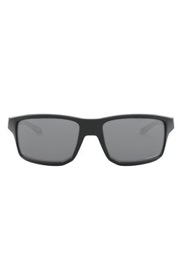 Oakley Gibston 61mm Wrap Sunglasses in Matte Black
