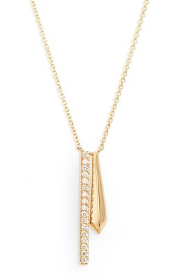 Dana Rebecca Designs Dana Rebecca Reese Brooklyn Knife Edge Diamond Pendant Necklace in Yellow Gold