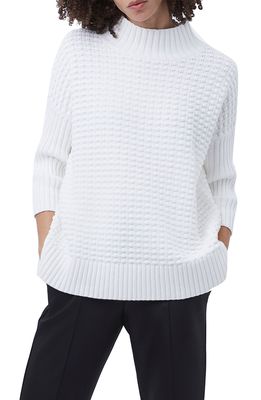 French Connection Mozart Popcorn Cotton Sweater in Winter White