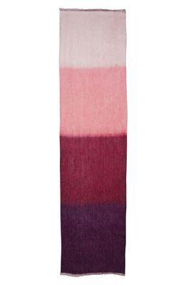 kate spade new york colorblock yarn dyed brushed wool blend scarf in Pink Multi