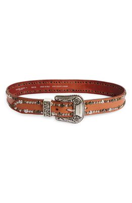 Golden Goose Studded Leather Belt in Cuoio