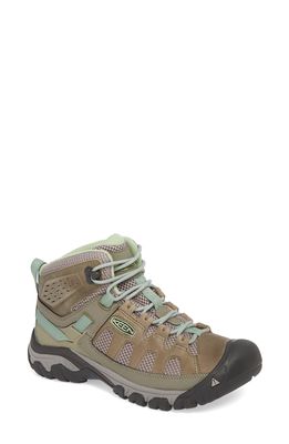 KEEN Targhee Vent Mid Hiking Shoe in Fumo/Quiet Green Leather