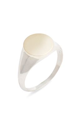 ROE Men's Sartre Signet Ring in 14K Gold And Sterling Silver