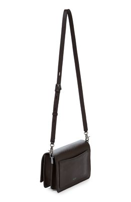 Botkier Crosstown Leather Crossbody Bag in Chocolate