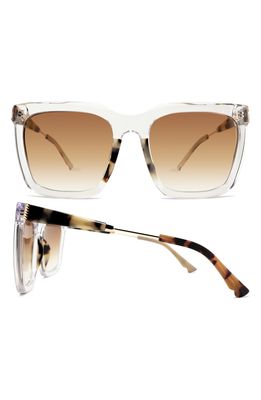 Coco and Breezy Lively 55mm Gradient Square Sunglasses in Crystal/Tortoise/Gradient