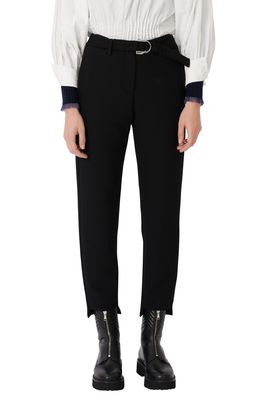 maje Flat Front Ankle Pants in Black