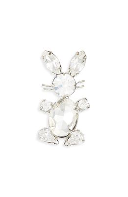 CRISTABELLE Bunny Pin in Silver With Clear Stones