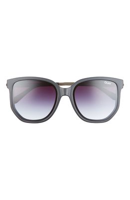 Quay Australia Coffee Run 54mm Gradient Cat Eye Sunglasses in Black /Black Lens