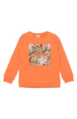 KENZO Kids' Jungle Vignette Graphic Organic Cotton Sweatshirt in Brick