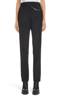 Givenchy Straight Leg G-Chain Wool & Mohair Trousers in Black