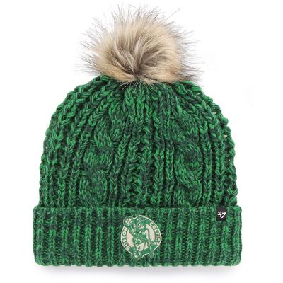 Women's '47 Kelly Green Boston Celtics Meeko Cuffed Knit Hat with Pom