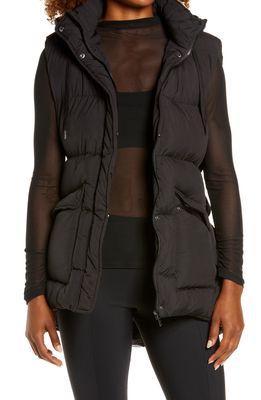 Zella Recycled Polyester Puffer Vest in Black