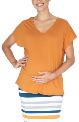 Angel Maternity Oversize Maternity T-Shirt in Brown