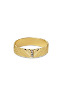 Argento Vivo Sterling Silver Twist Textured Band Ring in Gold