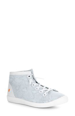 Softinos by Fly London Isleen Sneaker in Light Grey/White Snake Print