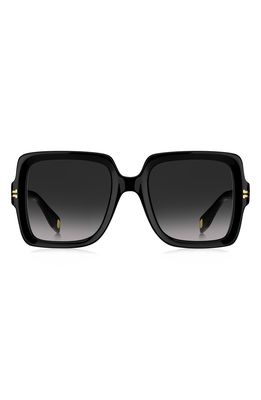 Marc Jacobs 51mm Square Sunglasses in Gold Black /Grey Shaded