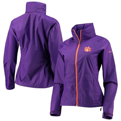 Women's Columbia Purple Clemson Tigers Switchback Full-Zip Hoodie Jacket