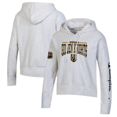 Women's Champion Heathered Gray Vegas Golden Knights Reverse Weave Pullover Hoodie in Heather Gray